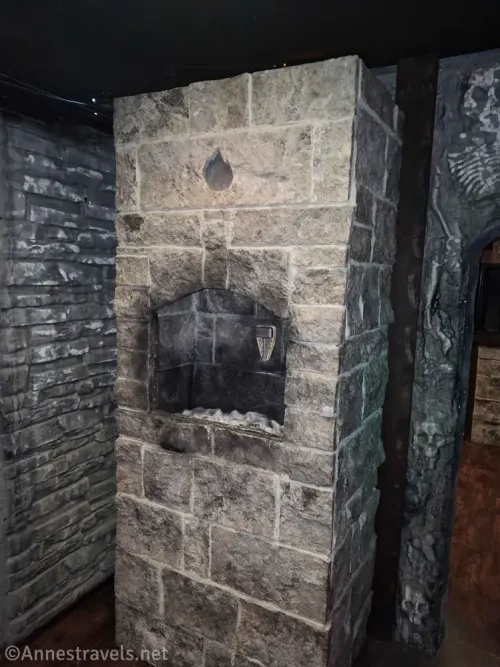 A fake forge at the Upside Down Escape Rooms on Cape Cod, Massachusetts