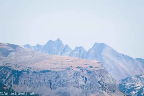 Jagged mountain peaks of the Beartooth Mountains from the Republic Creek Trail above Cooke City, Montana 