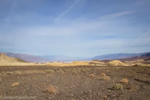 Views across Corkscrew Wash toward Death Valley, California