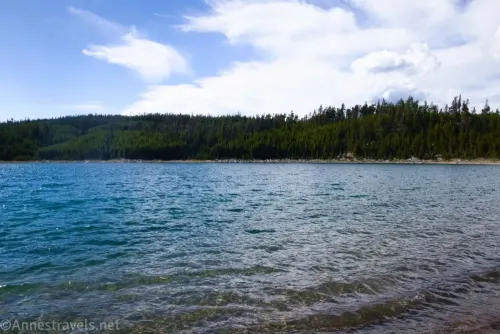 Clouds over Duck Lake in Yellowstone National Park, Wyoming