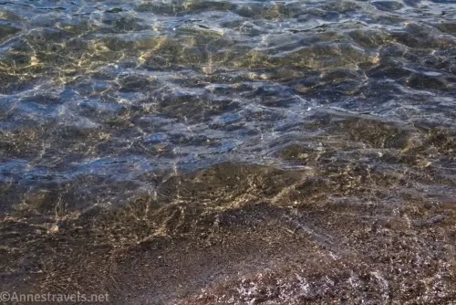 Ripples in Duck Lake in Yellowstone National Park, Wyoming