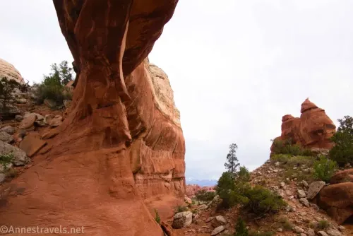 Inside view of Crystal Arch in arches National Park, Utah