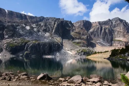 Reflections in Emerald Lake near Glacier Lake and the Beartooth Highway, Shoshone National Forest, Wyoming