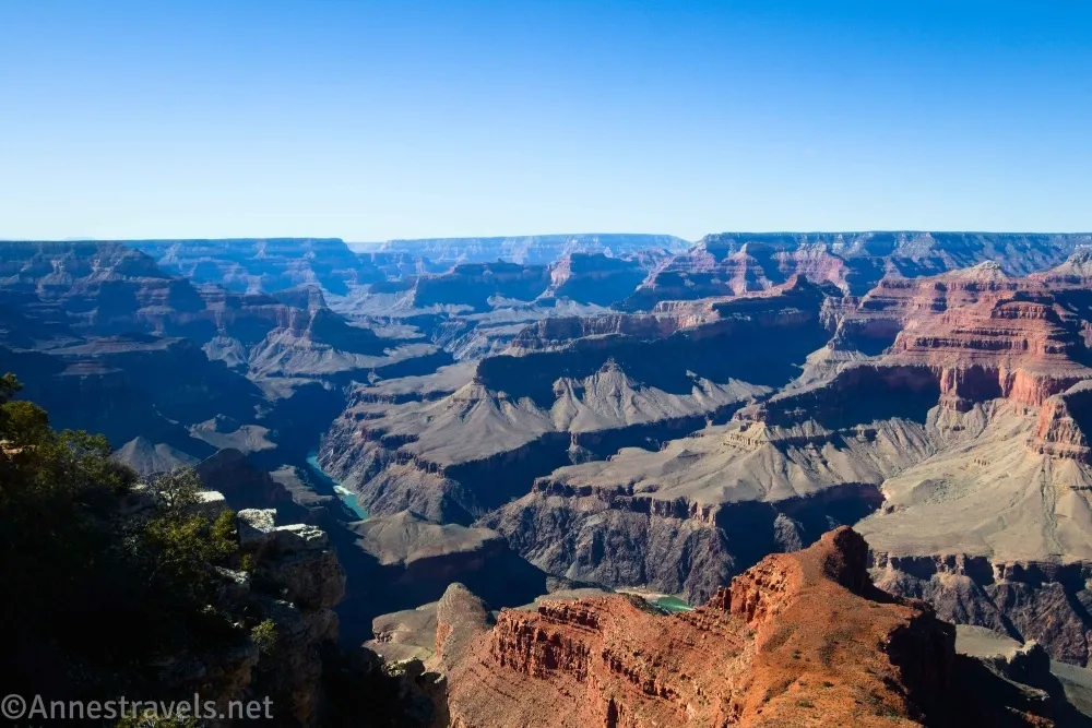 The Grand Canyon with the Colorado River flowing at the bottom