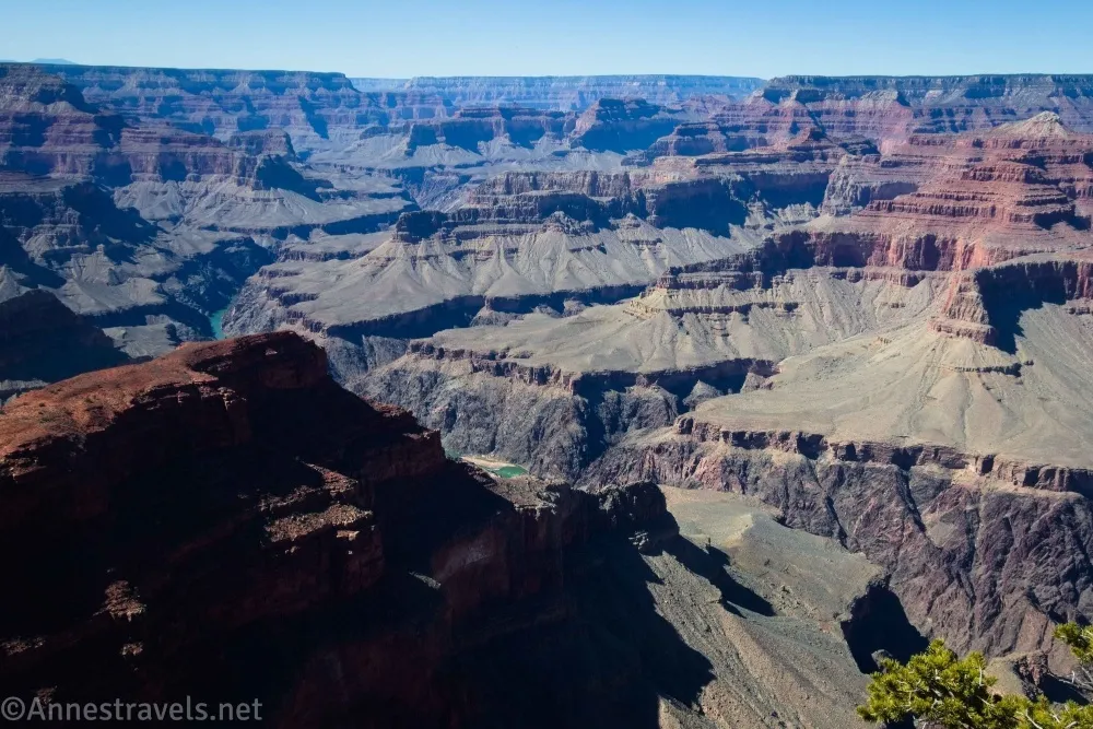 Many ridges and buttes in the Grand Canyon
