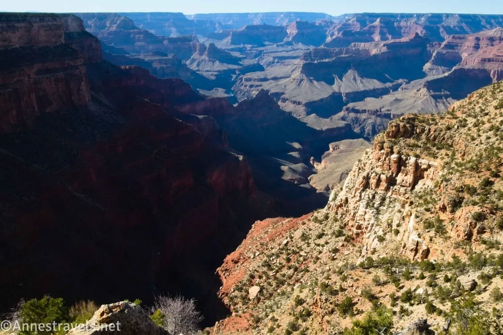Looking down a sidecanyon into the Grand Canyon