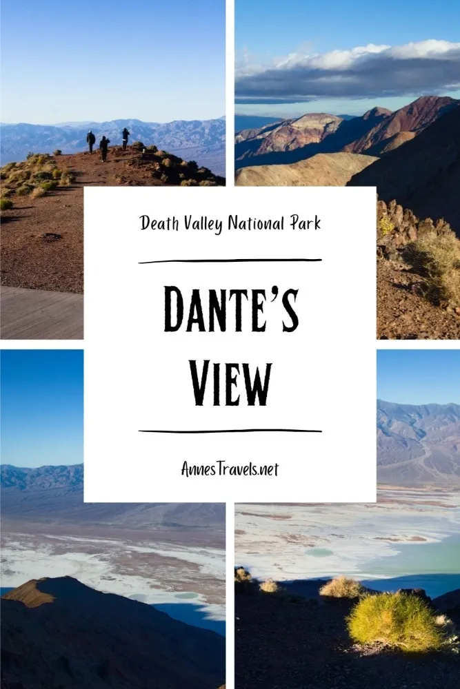 A photo collage of views from the Dante's View Trail 