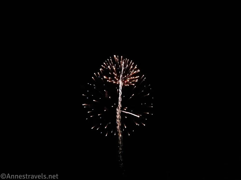 A firework going sideways