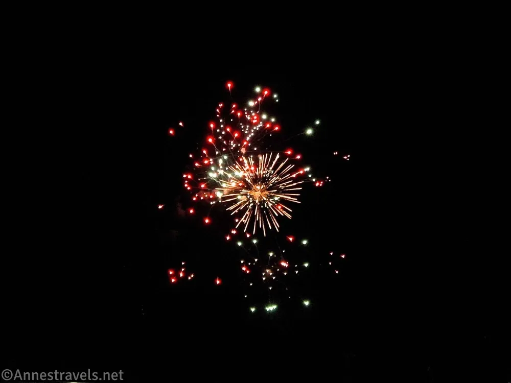 Colorful sparkles and fireworks