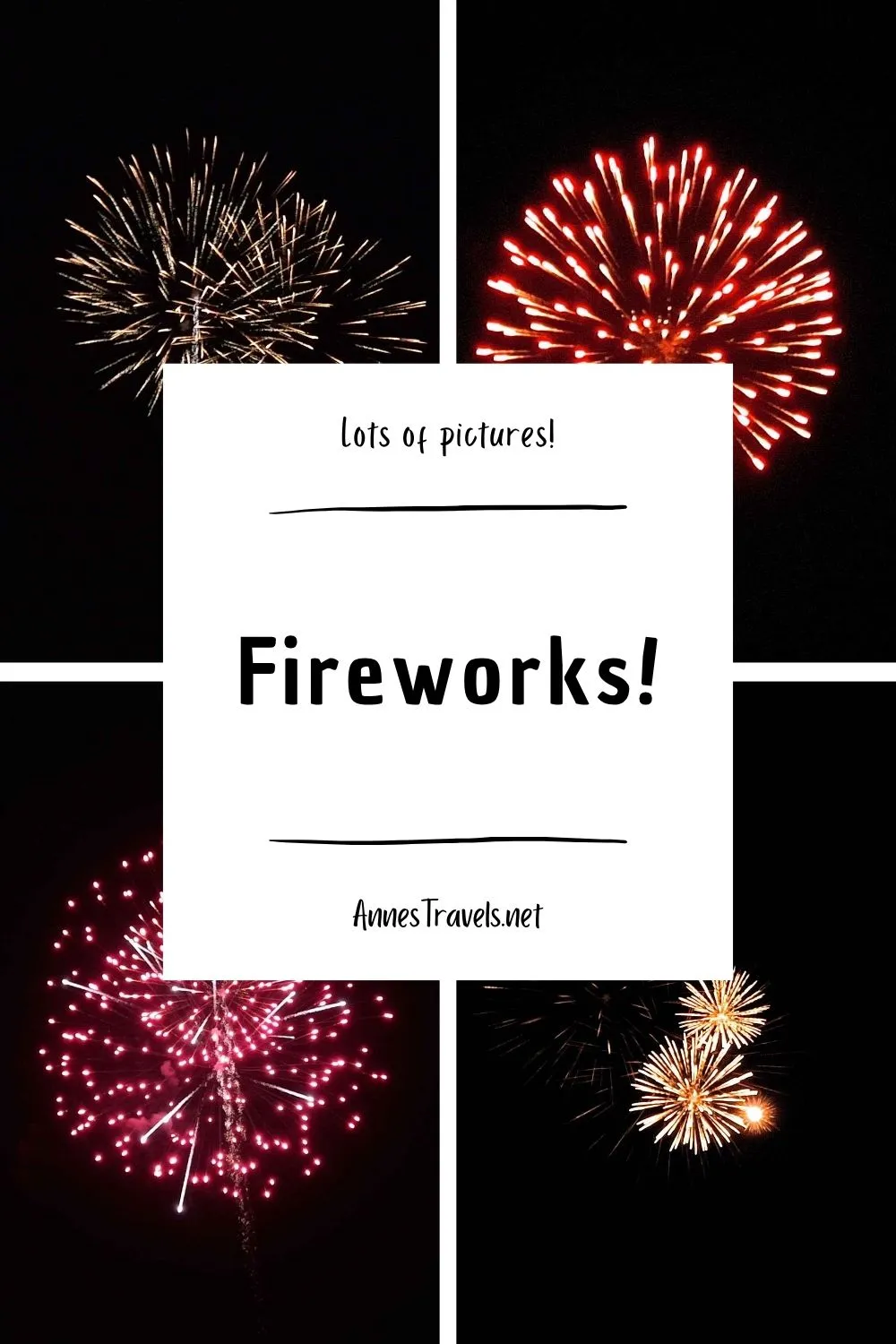 Photo collage of fireworks