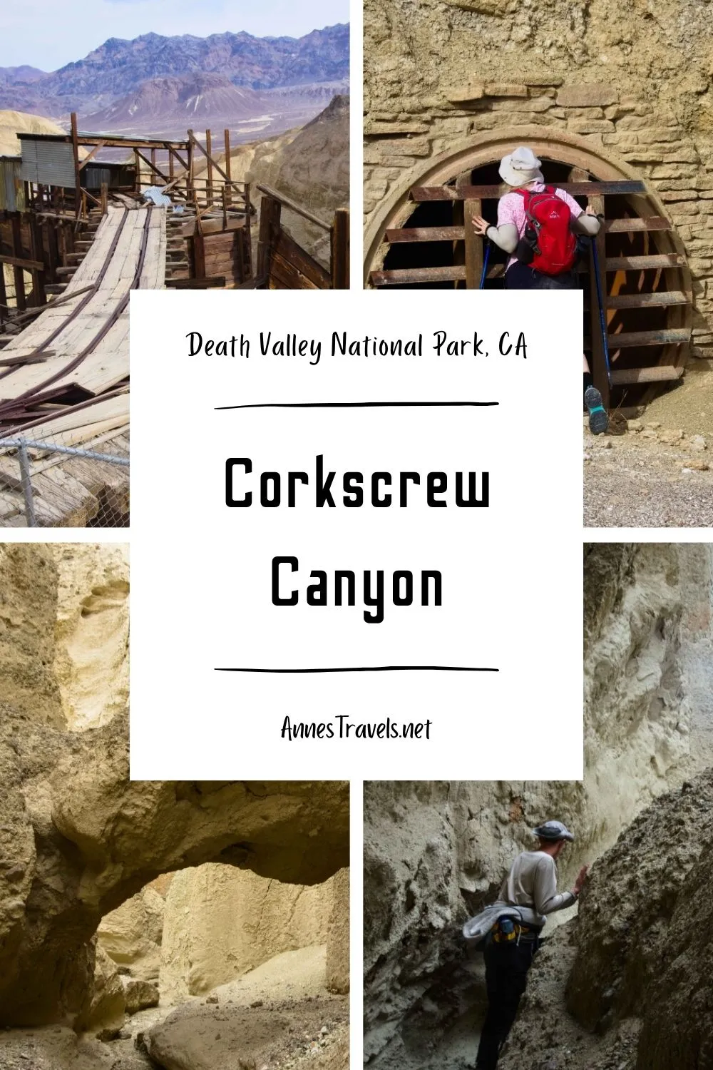 Photo collage of Corkscrew Canyon, Death Valley National Park, California