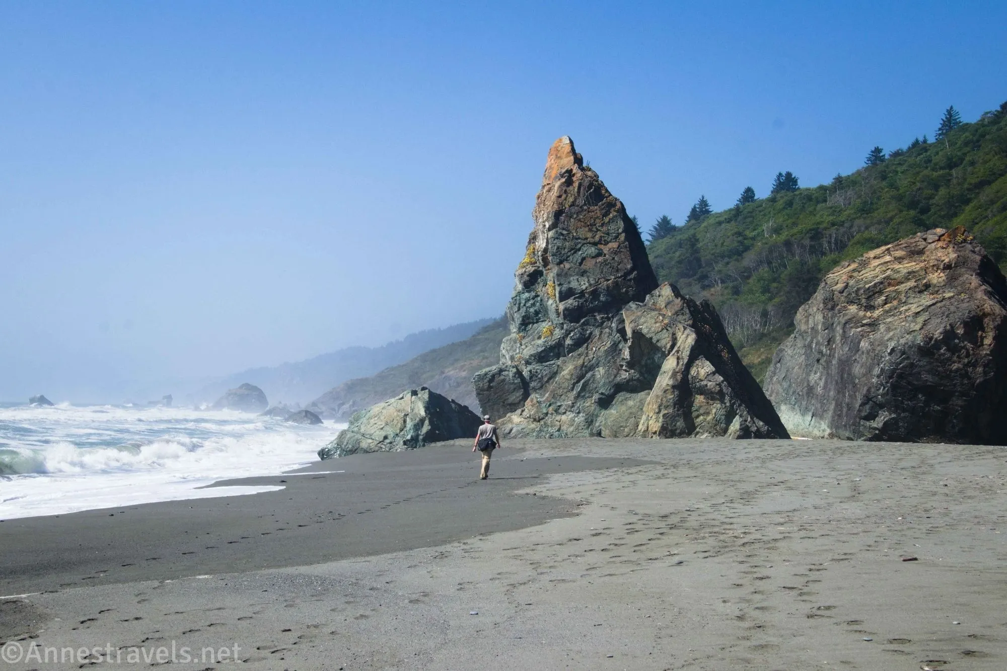 Sea stacks near the Ossagon Trail, Davison Trail, and Coastal Trail in Prairie Creek Redwoods State Park, California