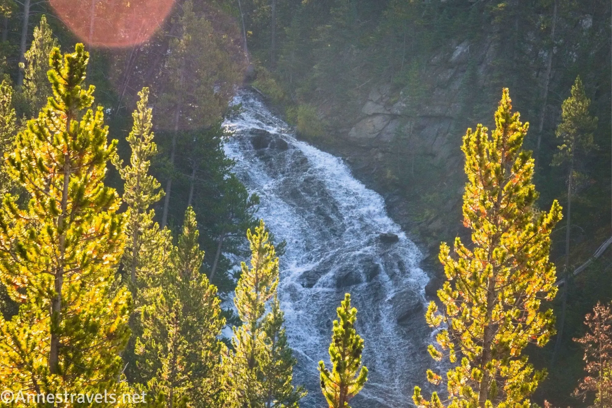 Virginia Cascades from the Virginia Cascades Drive in Yellowstone National Park, Wyoming