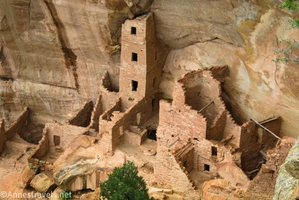 Tower Ruin from the viewpoint in Mesa Verde National Park, Colorado