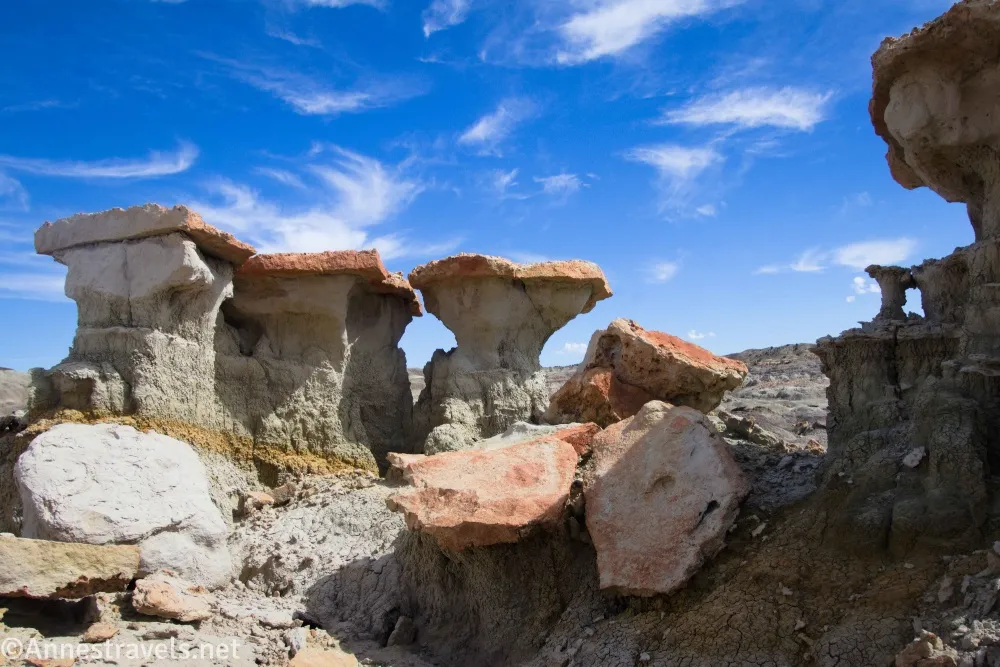 Rock formations in the De-Na-Zin Wilderness of northwestern New Mexico
