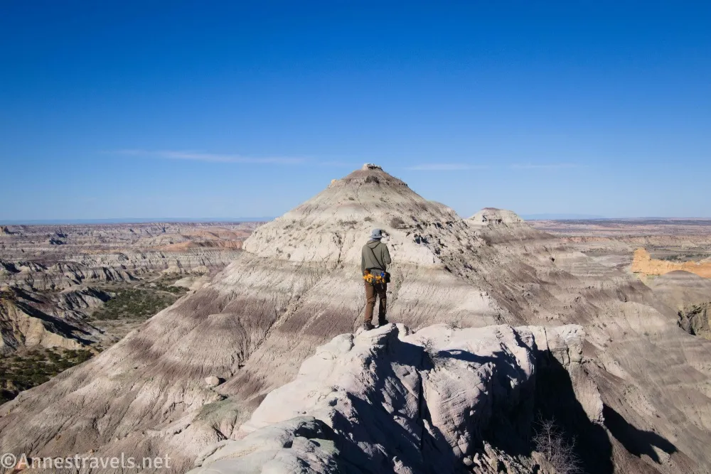 Hiking the ridgeline at Angel Peak Scenic Area, New Mexico, in 2026