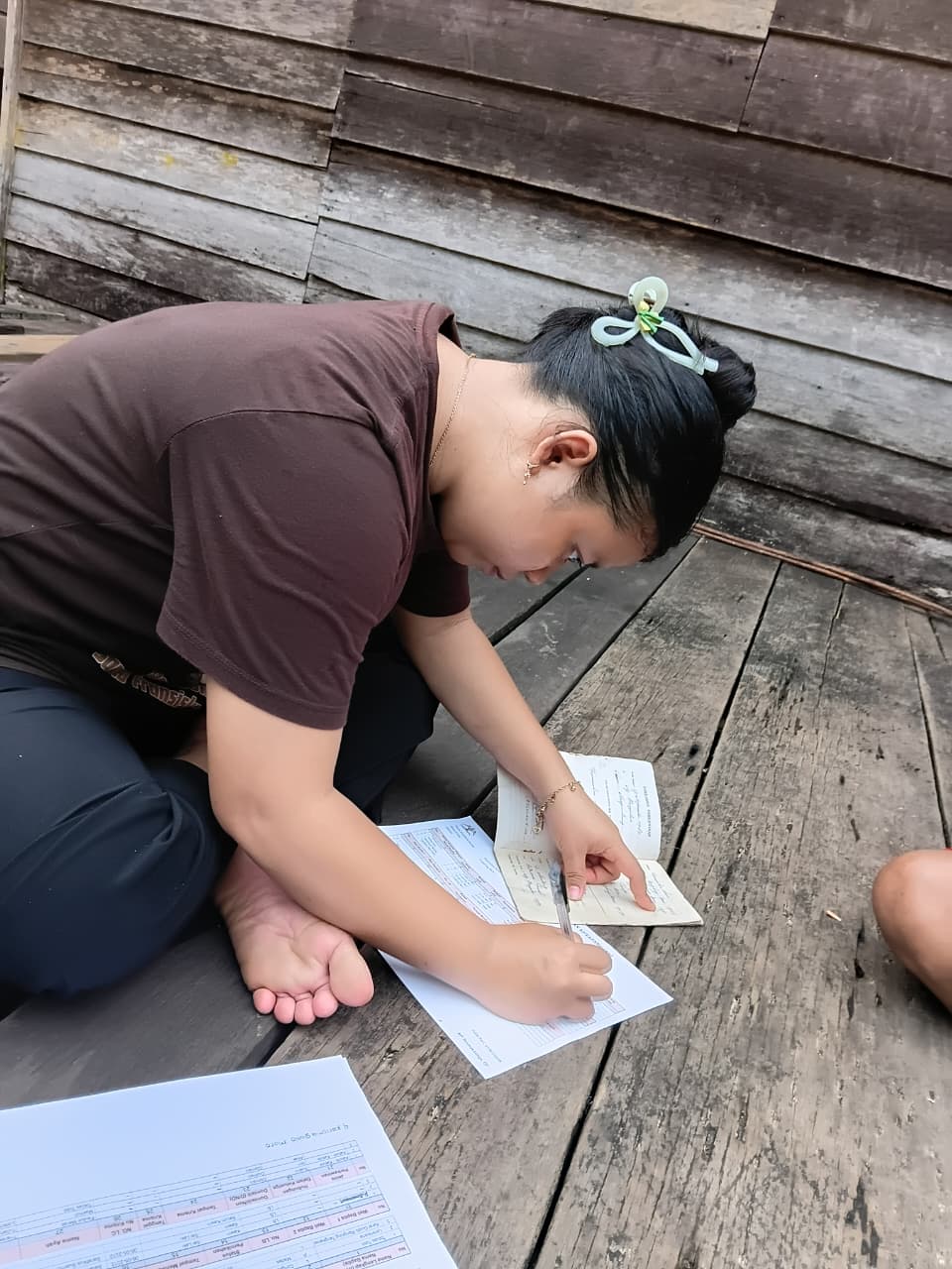 Pendataan Umat Dan Pengisian K5 di  Stasi Congkong Baru Oleh Mahasiswa PPL SETAKAT - Foto 2