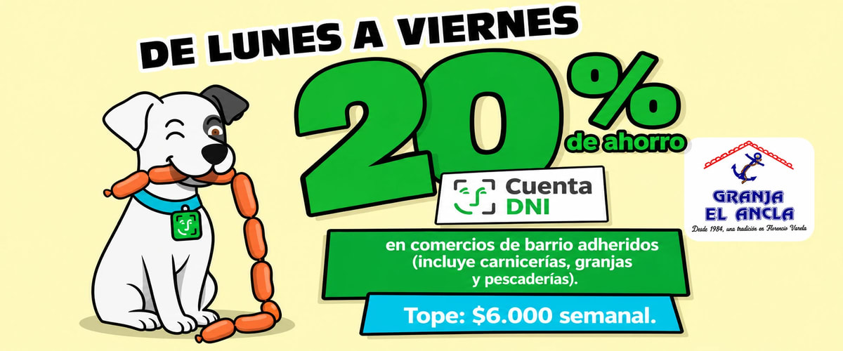 LUNES A VIERNES 20% DE DESCUENTO