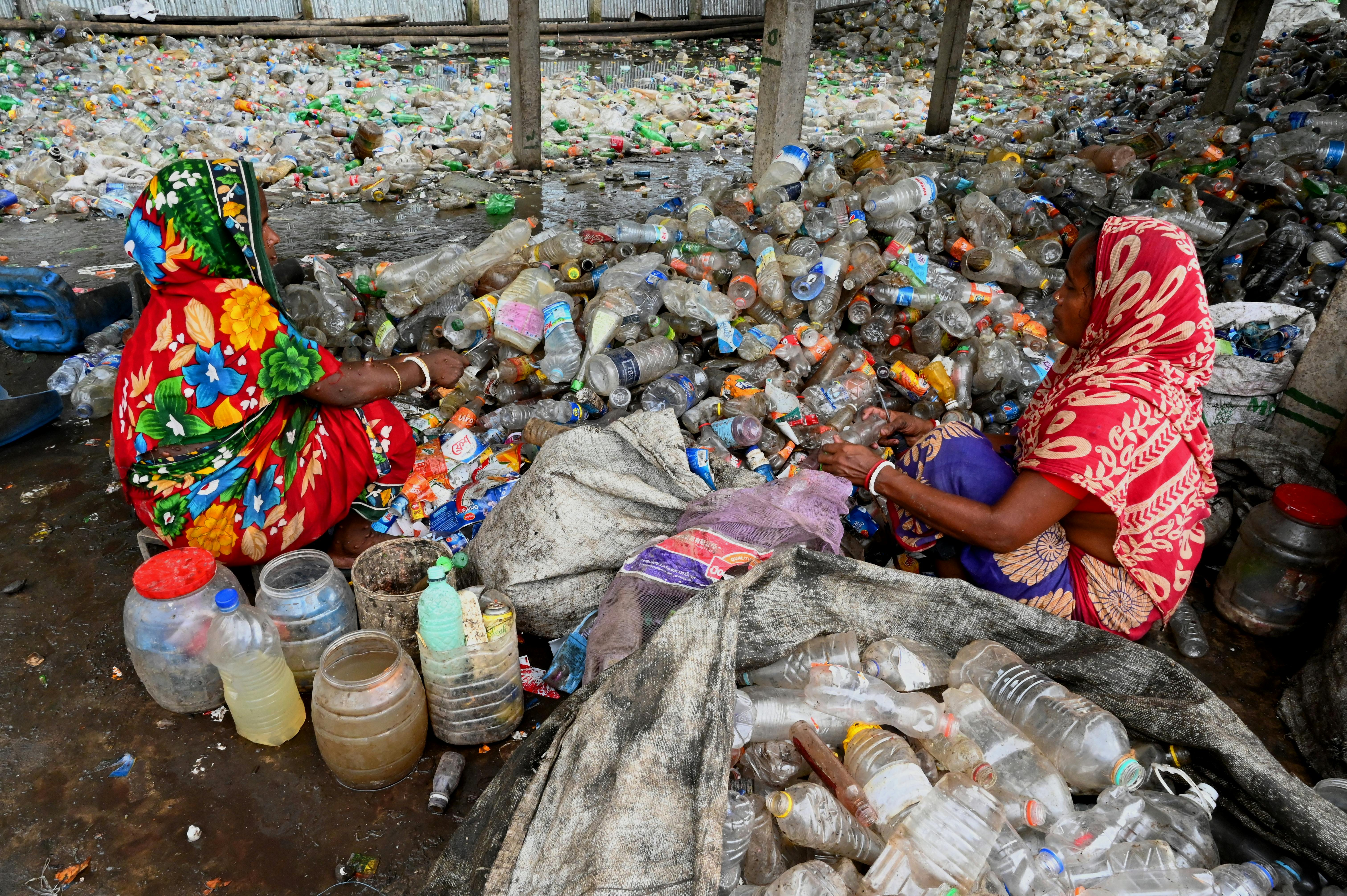 Plastic waste processing at Aastha Polymers Muzaffarnagar