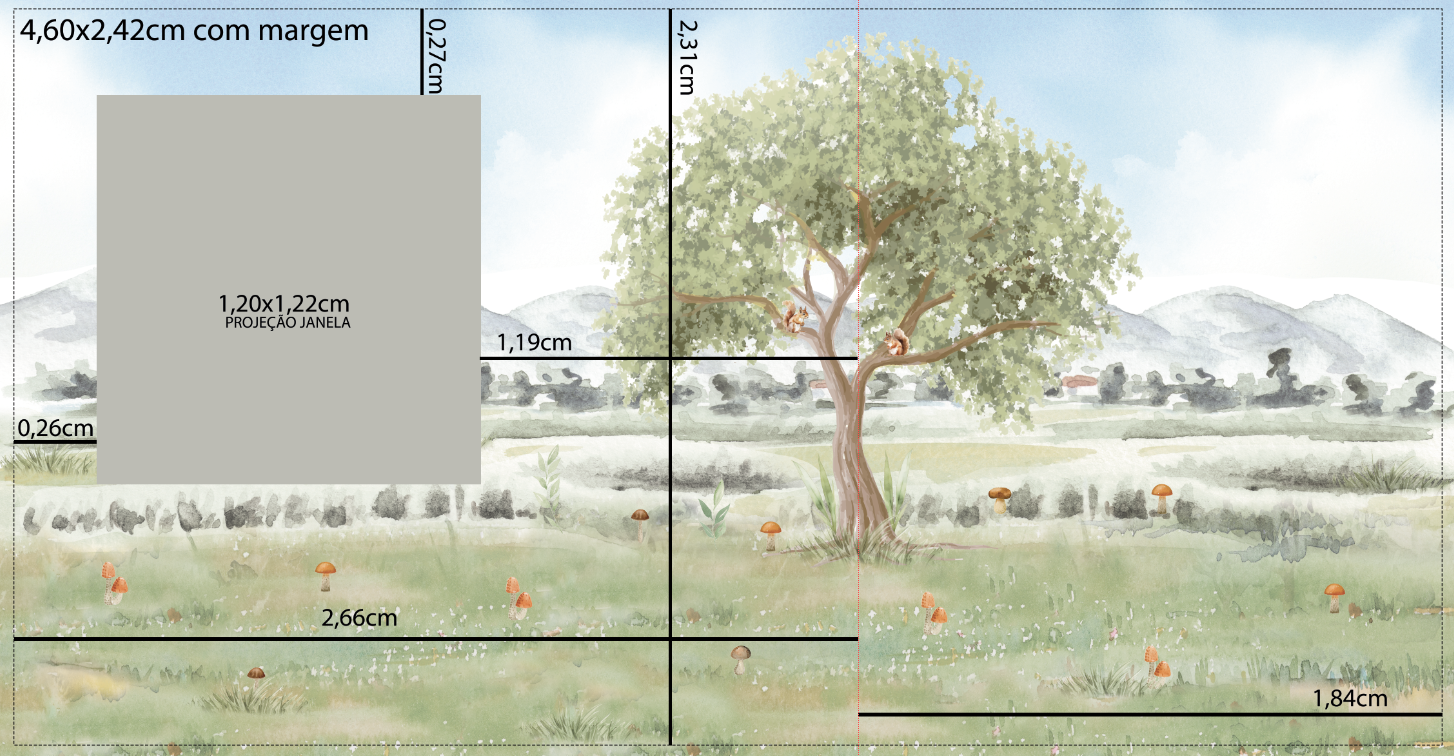 Painel de parede personalizado por metro quadrado.