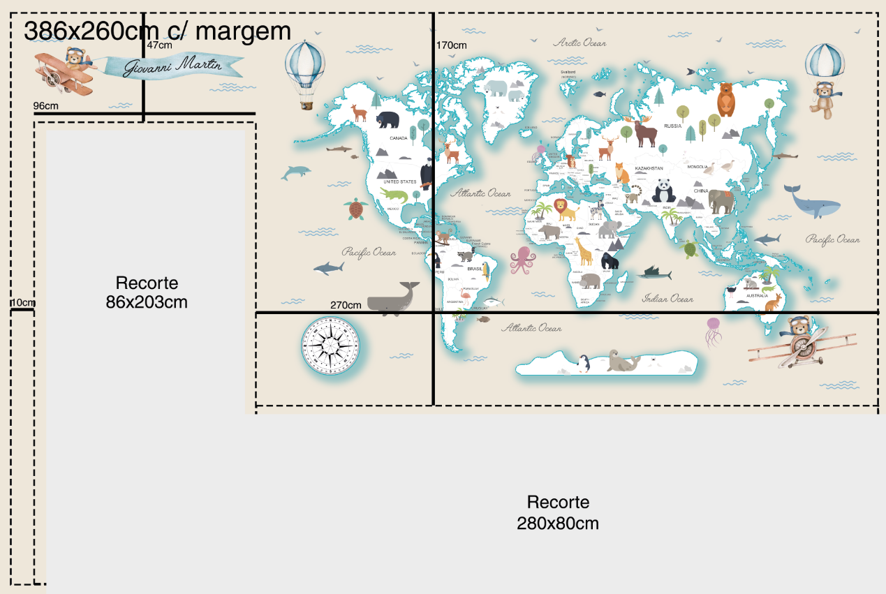 Painel de parede personalizado por metro quadrado.