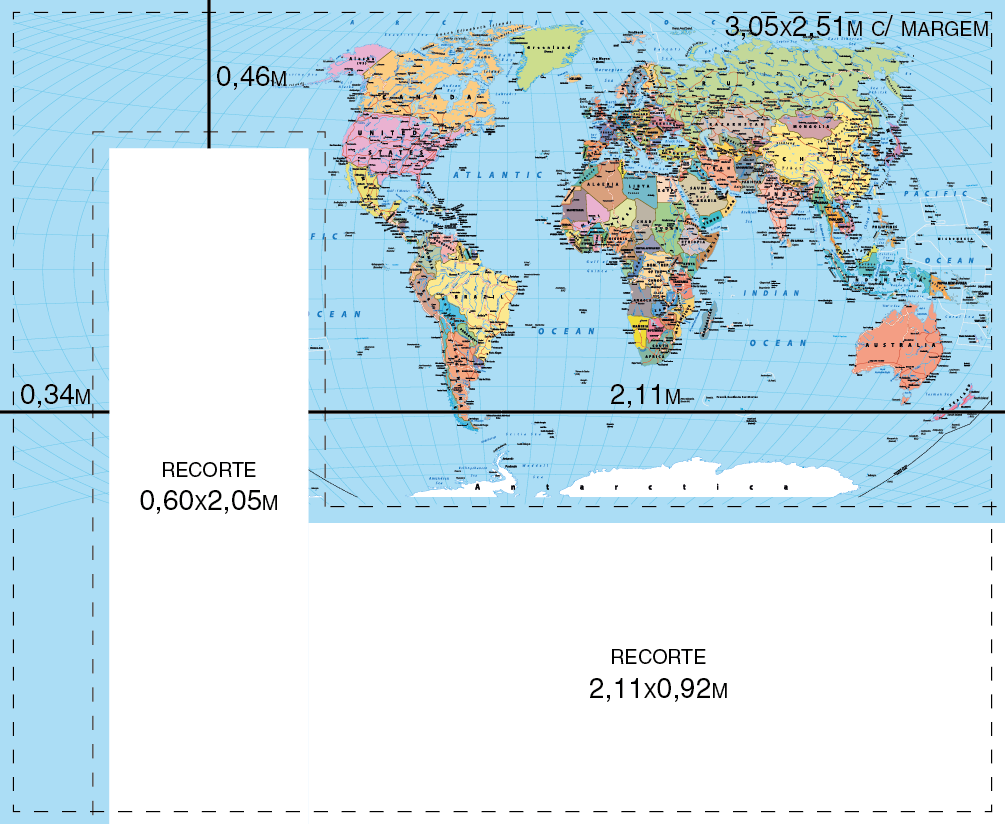 Painel de parede personalizado por metro quadrado.
