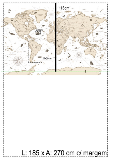 Painel de parede personalizado por metro quadrado.