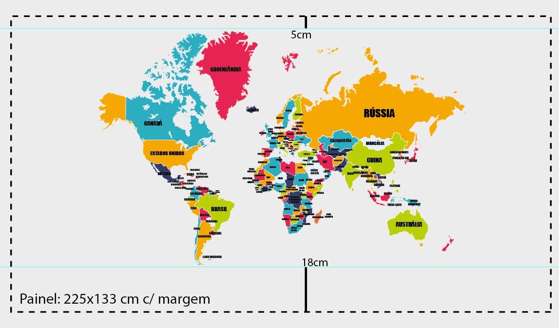 Painel de parede personalizado por metro quadrado.