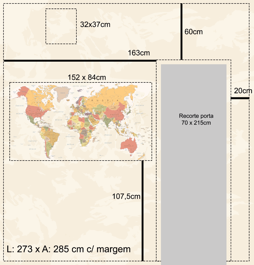 Painel de parede personalizado por metro quadrado.