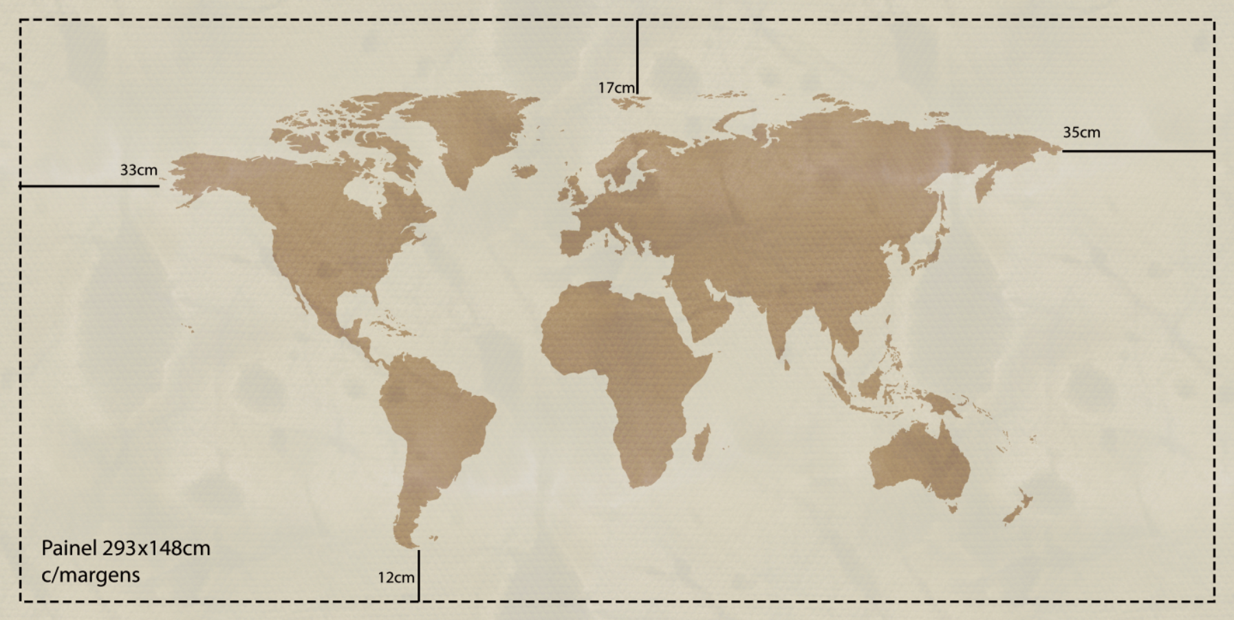 Painel de parede personalizado por metro quadrado.