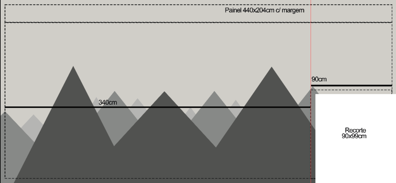 Painel de parede personalizado por metro quadrado.