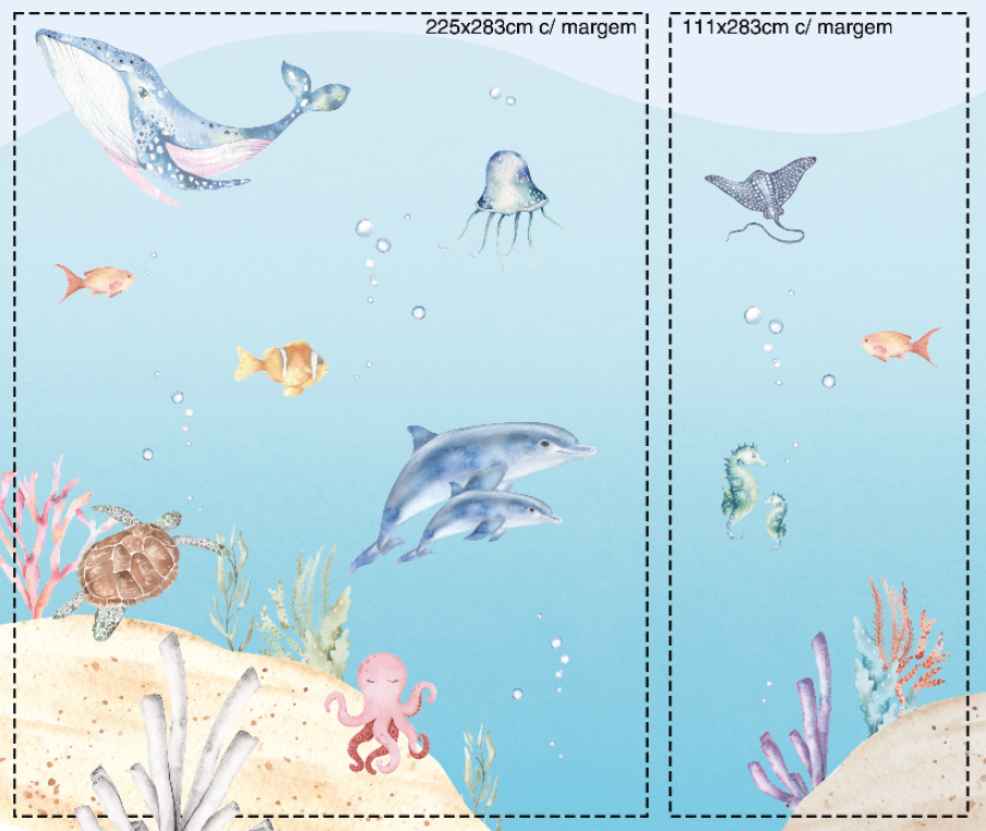 Painel de parede personalizado por metro quadrado.