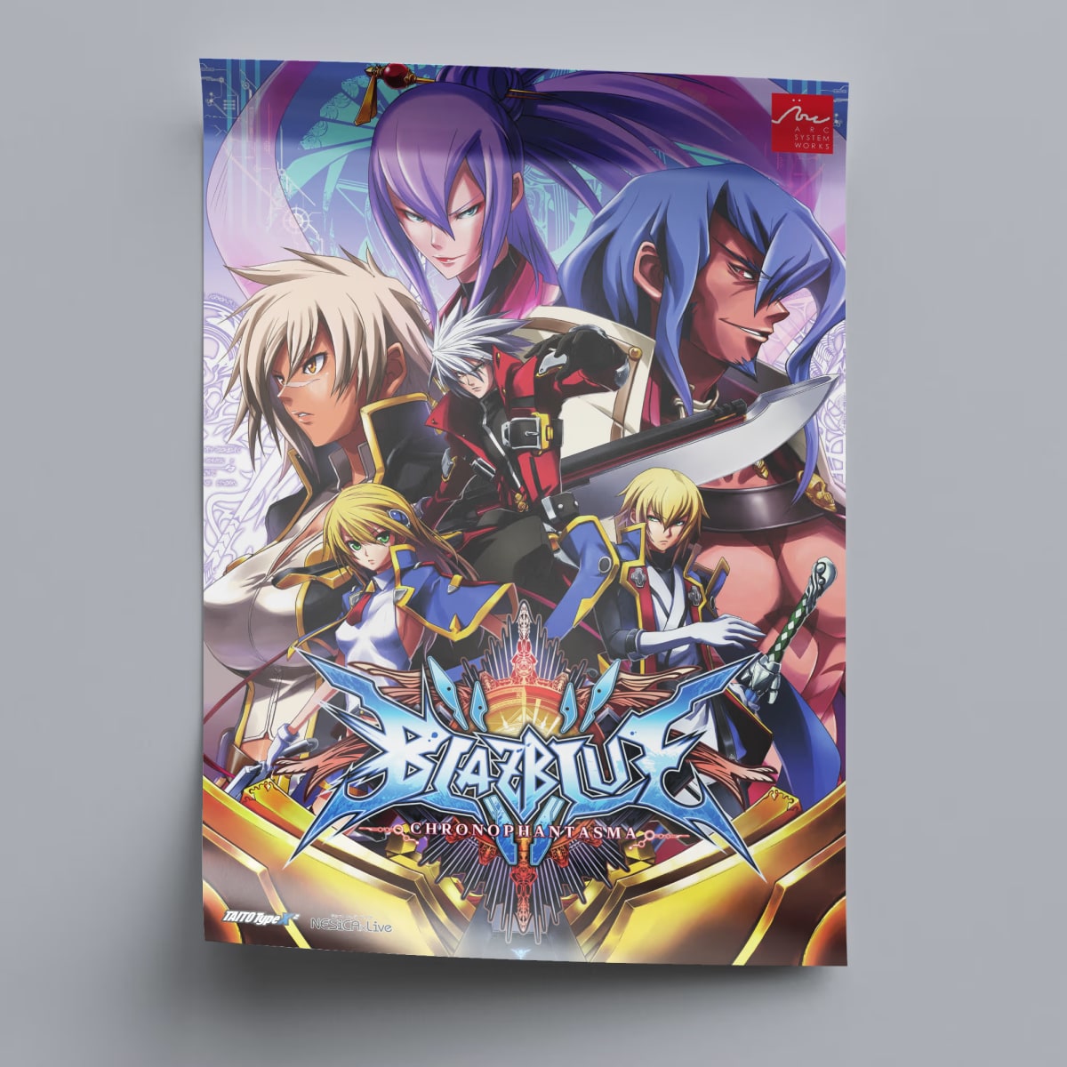 BlazBlue Chrono Phantasma Arcade Poster - 2012