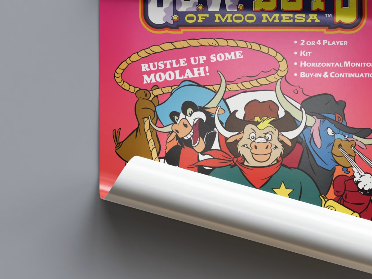 C.O.W Boys of Moo Mesa Arcade Poster - 1992