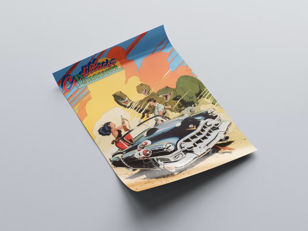 Cadillacs and Dinosaurs Arcade Poster - 1993