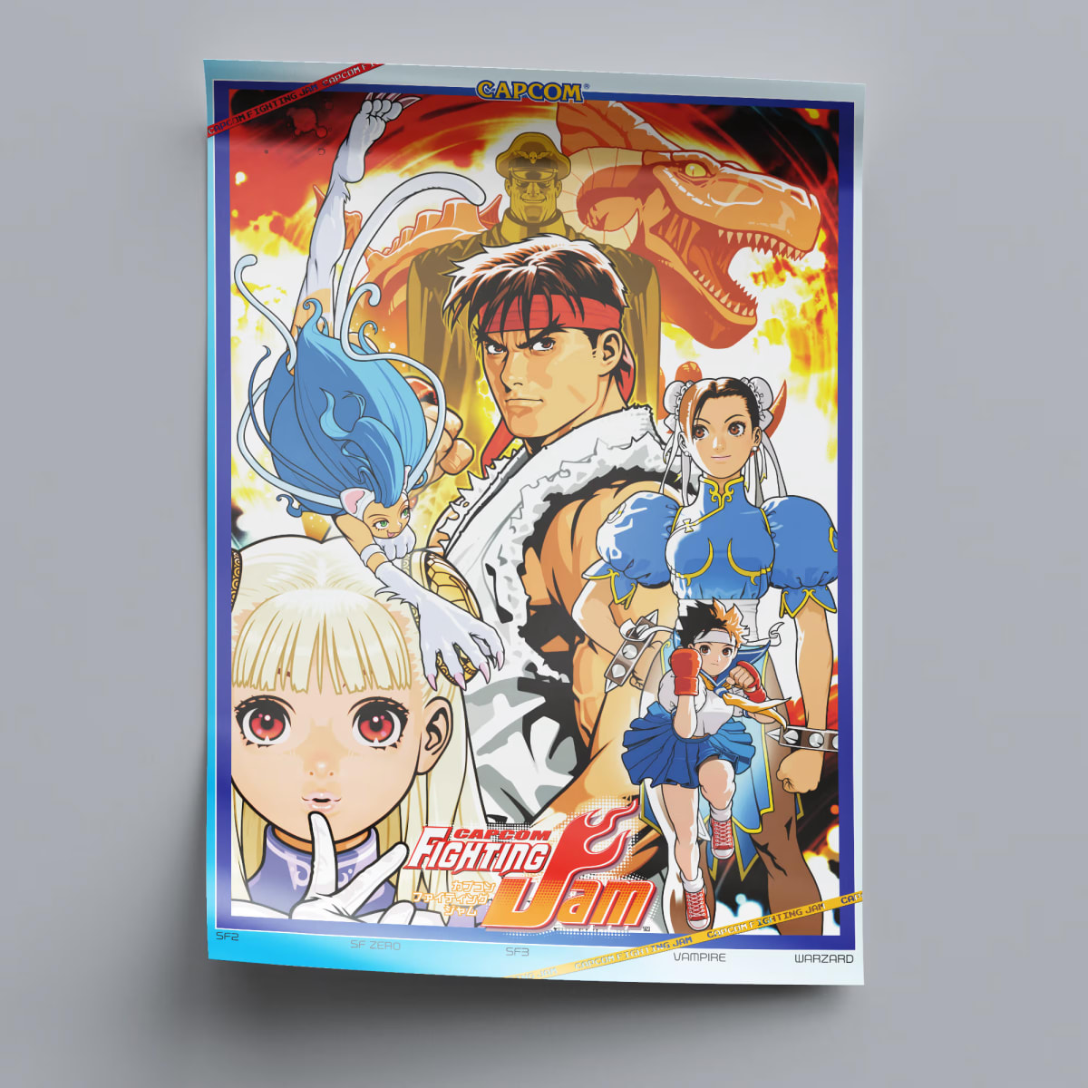 Capcom Fighting Jam Arcade Poster - 2004