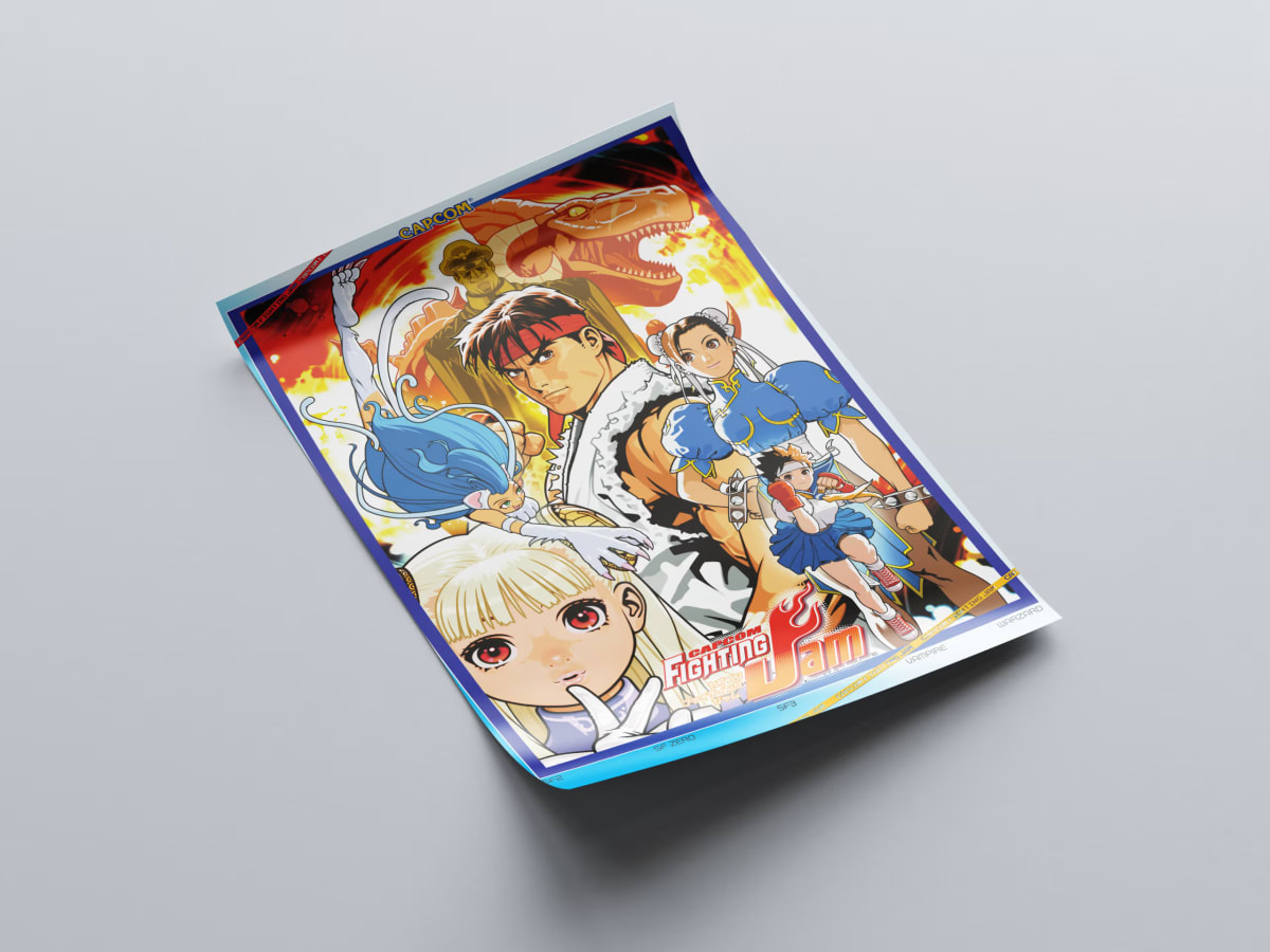 Capcom Fighting Jam Arcade Poster - 2004