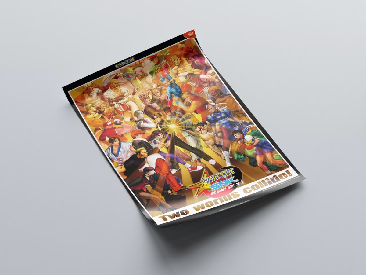 Capcom vs. SNK Dreamcast Arcade Poster - 2000