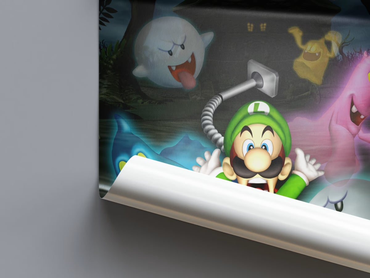 Luigi's Mansion Game Poster - 2001