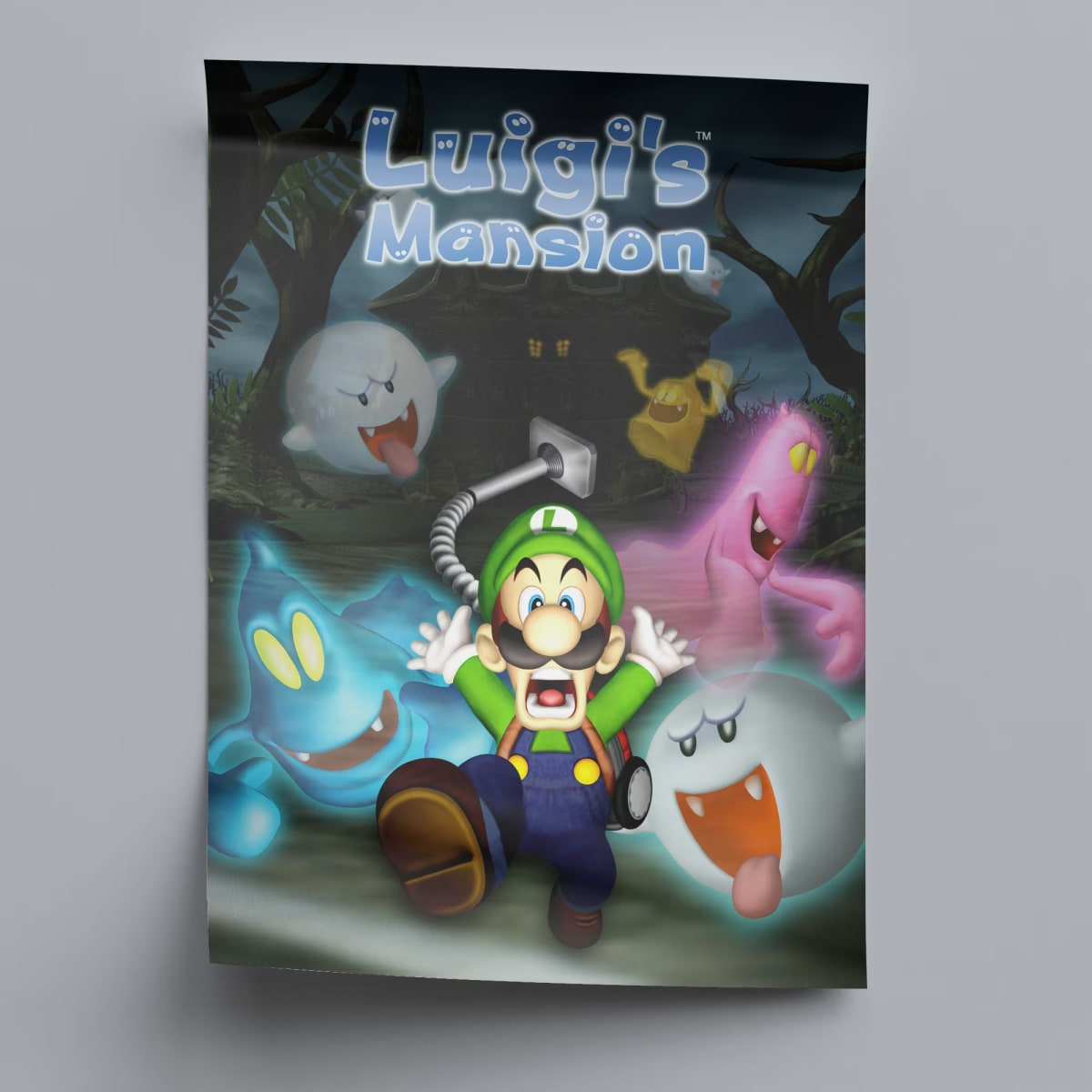 Luigi's Mansion Game Poster - 2001