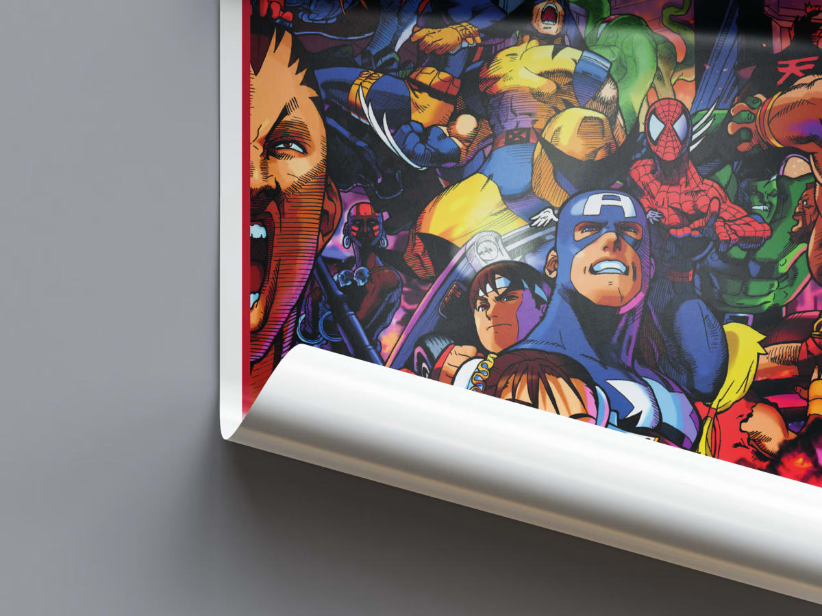 Marvel Super Heroes vs. Street Fighter USA Arcade Poster - 1997