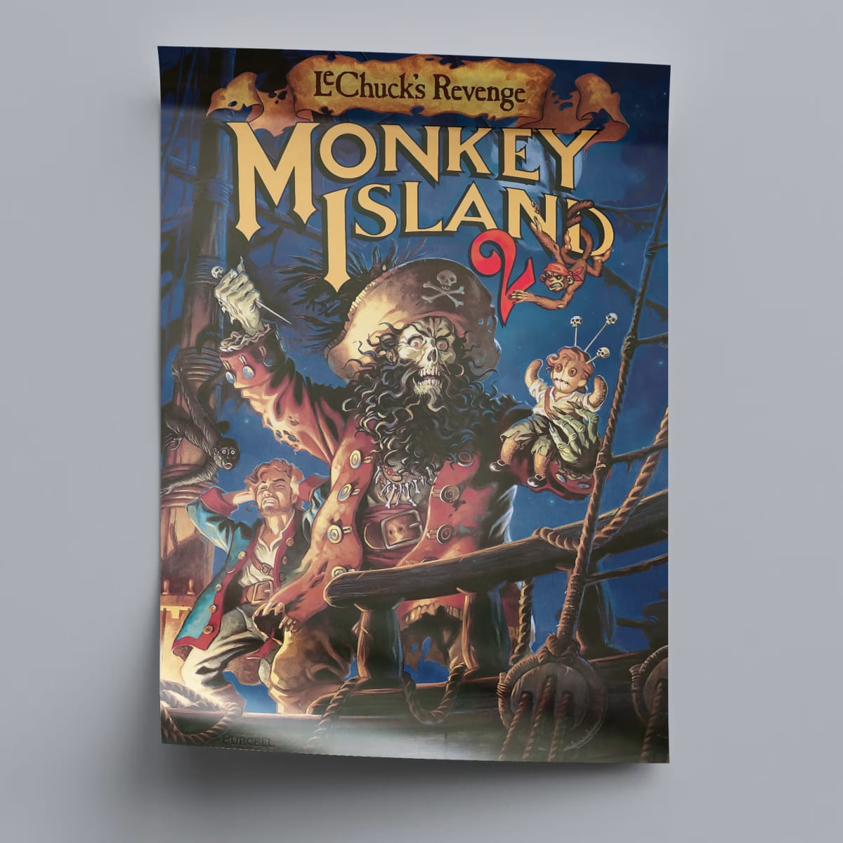 Monkey Island 2 Game Poster - 1991