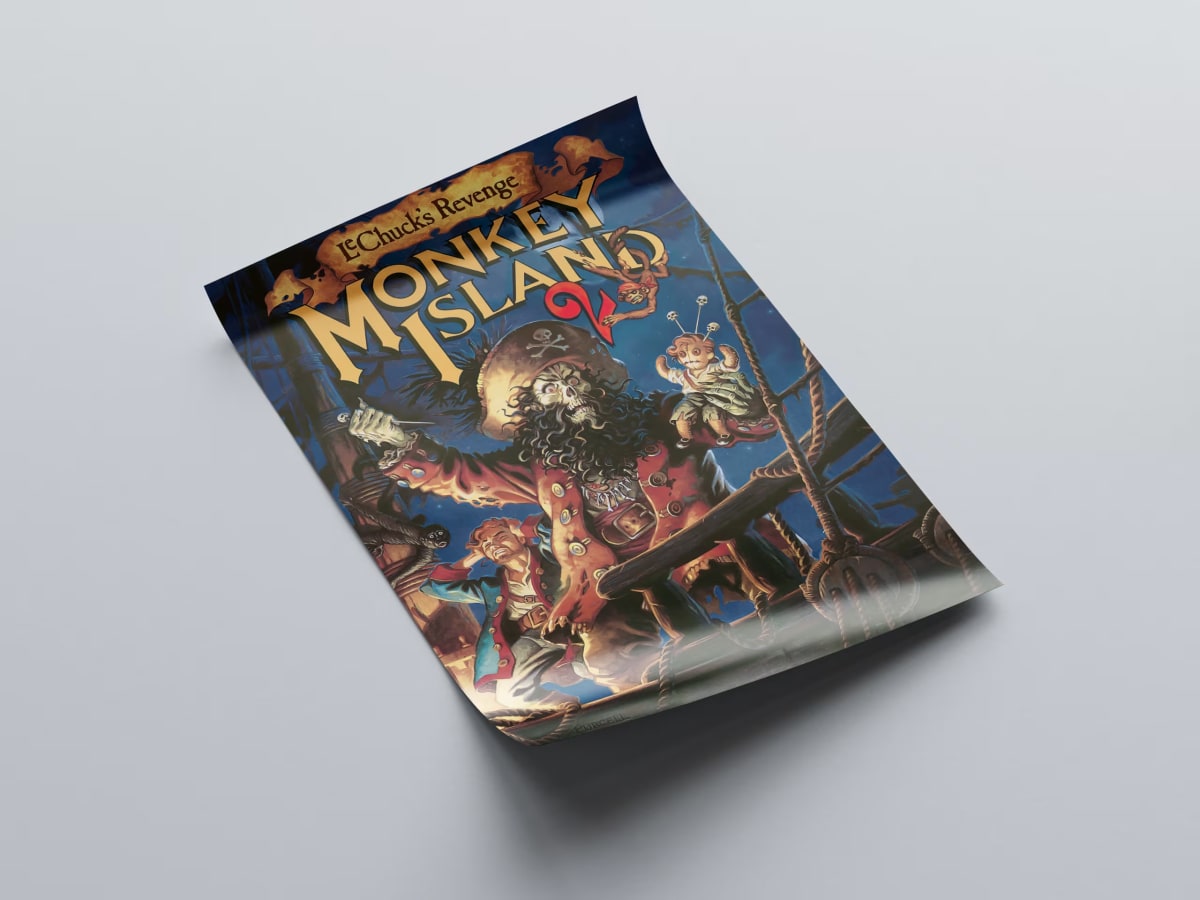 Monkey Island 2 Game Poster - 1991
