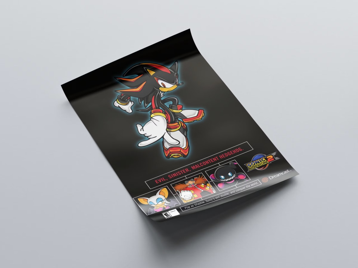 Sonic Adventure 2 Shadow Game Poster - 2001