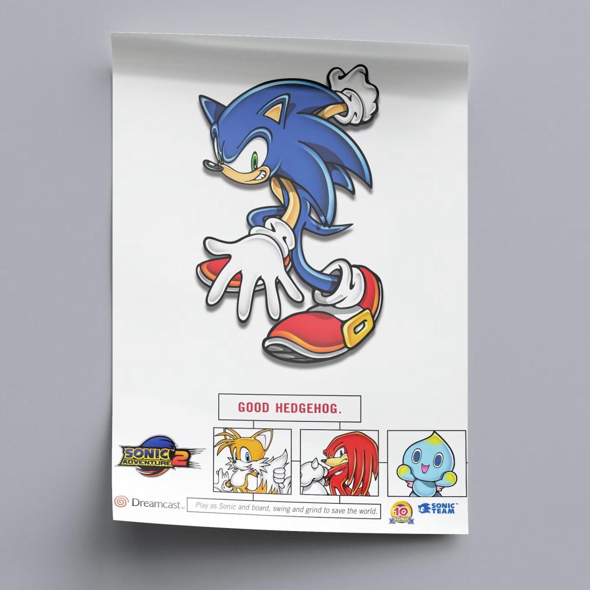 Sonic Adventure 2 Sonic Game Poster - 2001