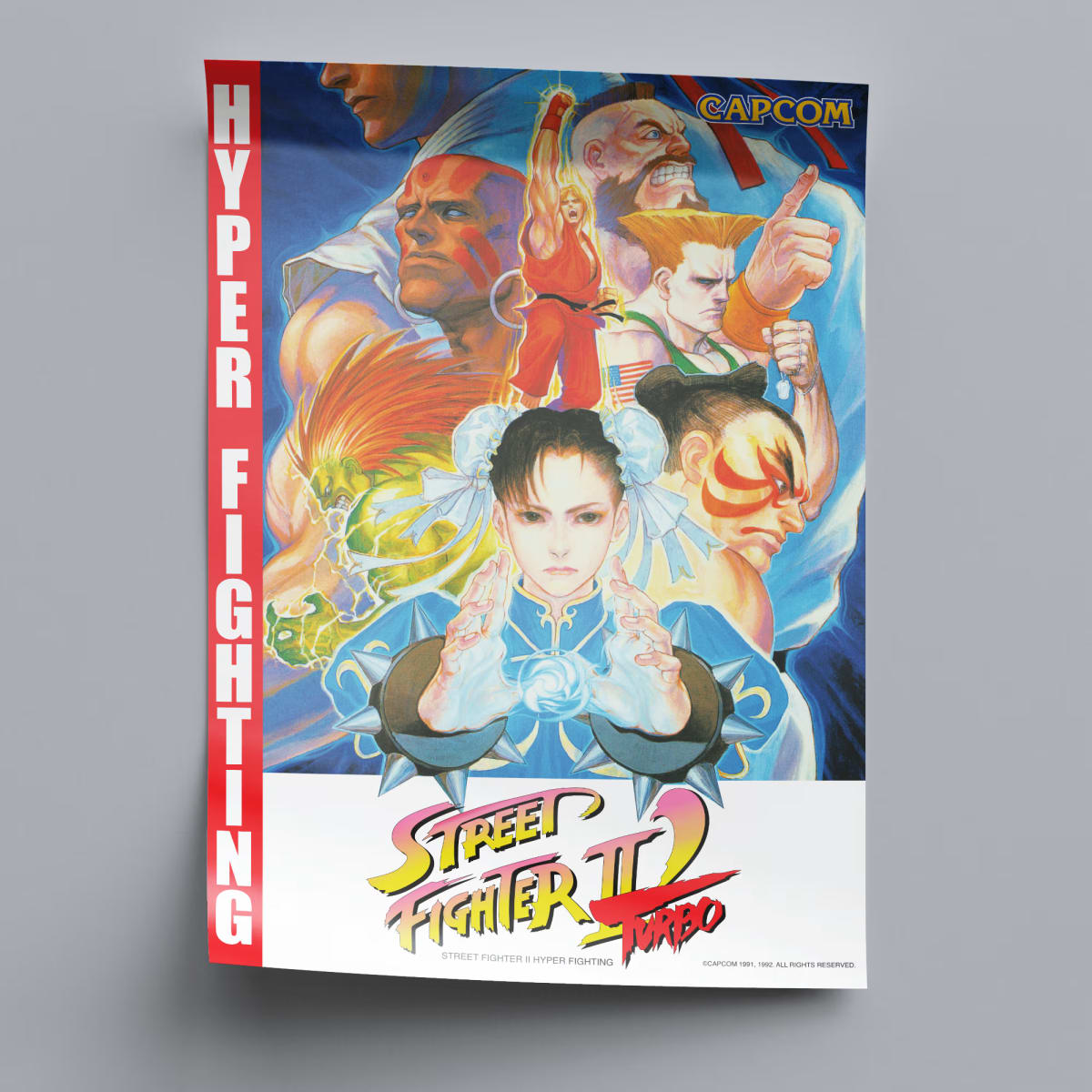 Street Fighter II - Hyper Fighting Turbo Arcade Poster - 1992