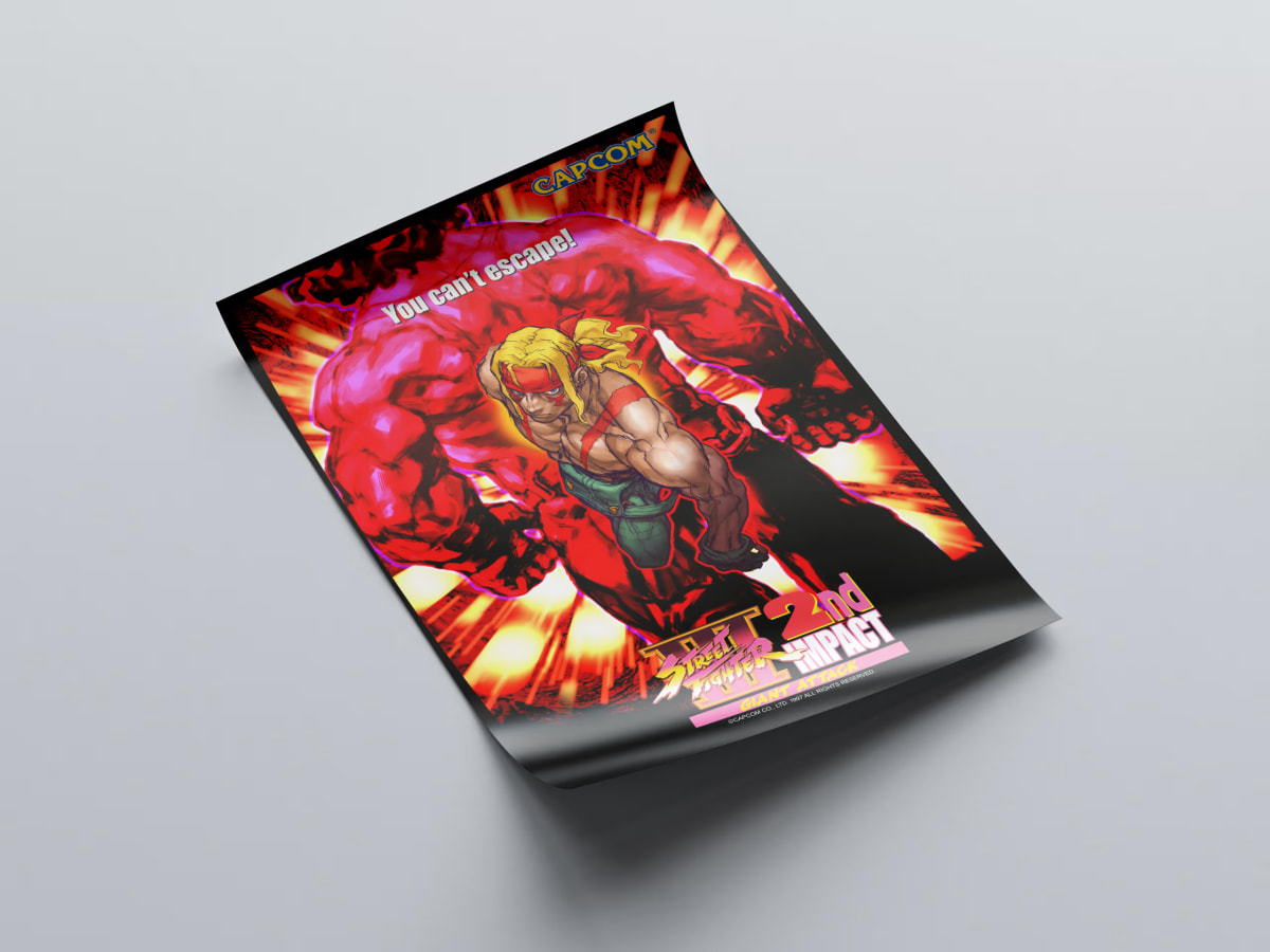 Street Fighter III 2nd Impact Arcade Poster - 1997