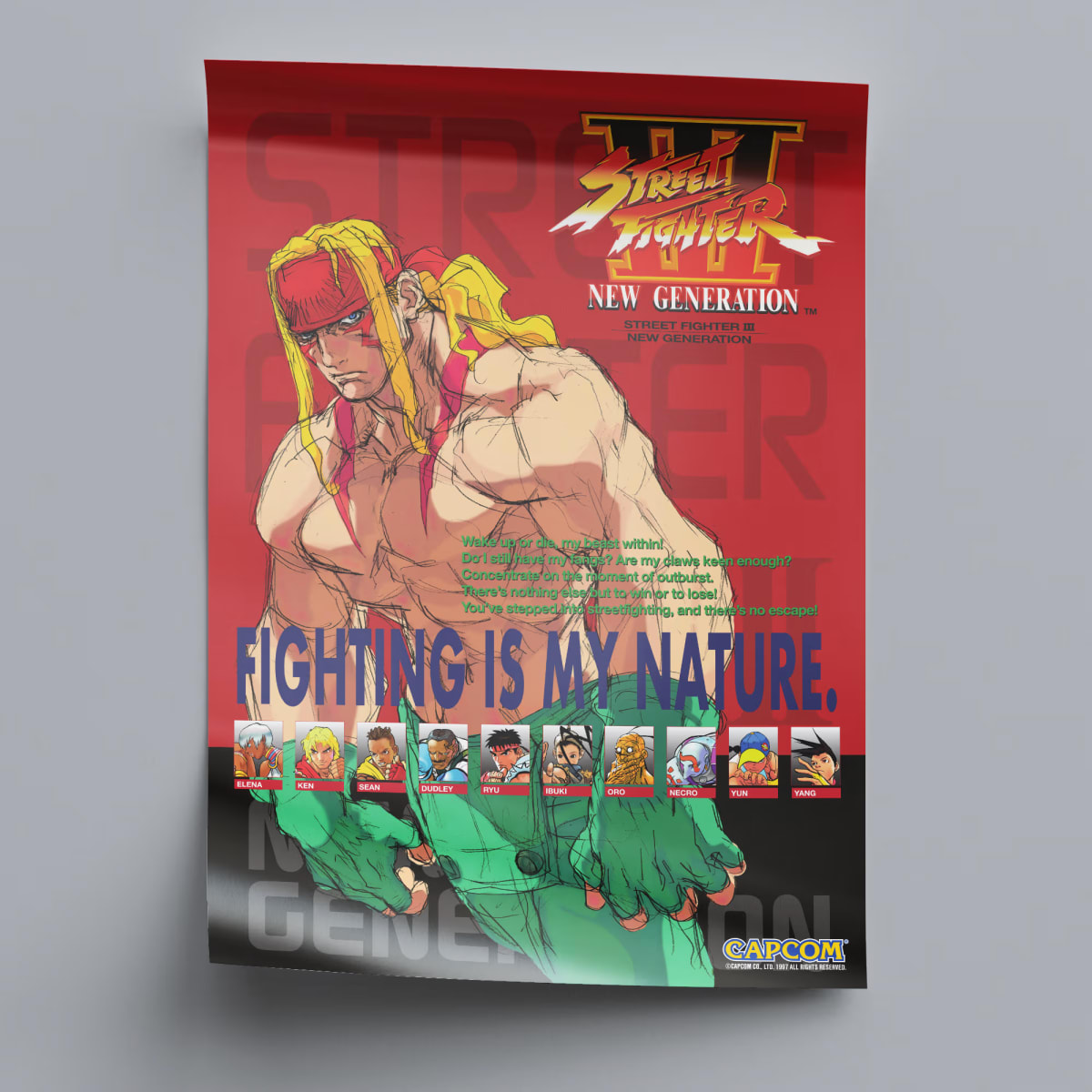 Street Fighter III Arcade Poster - 1997