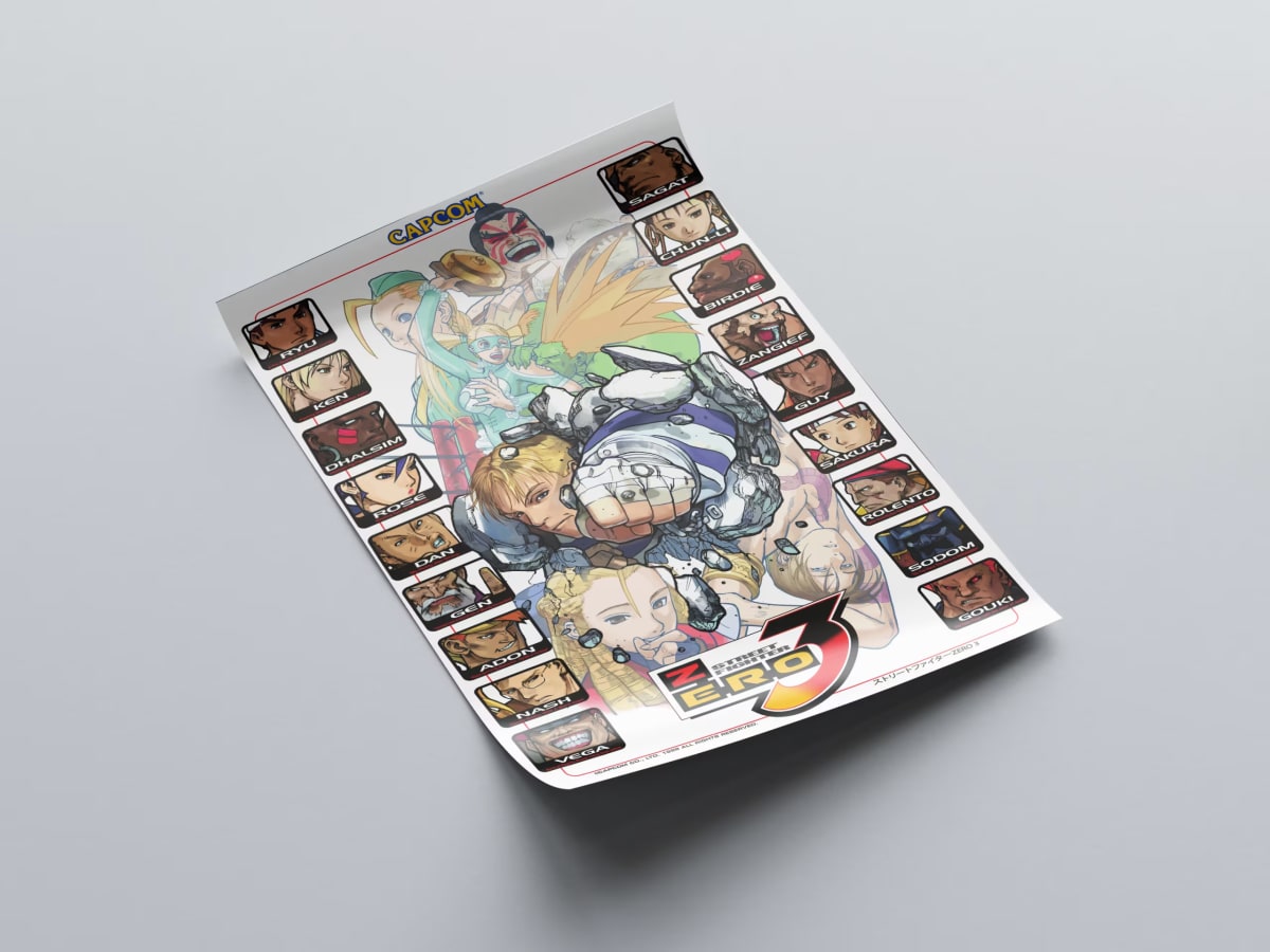 Street Fighter Zero 3 Arcade Poster - 1998