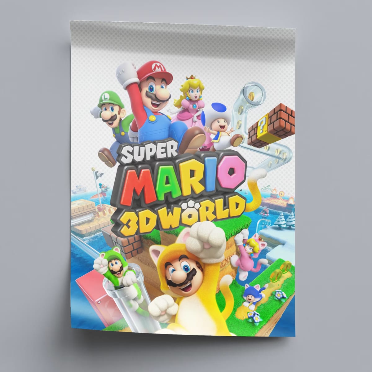 Super Mario 3D World Game Poster - 2013